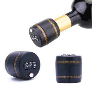Wine Bottle Cap Password Lock Combination Wine Stopper Vacuum Plug Device 1 Pack